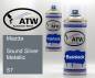 Preview: Mazda, Sound Silver Metallic, S7: 400ml Sprühdose + 400ml Klarlack - Set, von ATW Autoteile West.